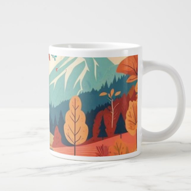 Fall/Autumn/leaves/colourful Large Coffee Mug (Right)