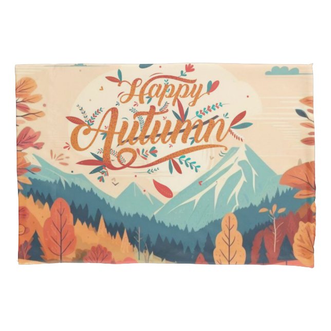 Fall/Autumn/leaves/colourful Pillowcase (Front)