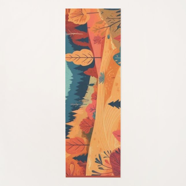 Fall/Autumn/leaves/colourful Yoga Mat (Front)