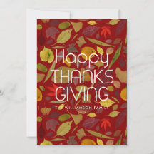 Fall Autumn Leaves Customised Happy Thanksgiving