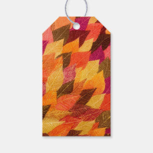 Fall Autumn Leaves Foliage Color Leaf Drawing Gift Tags
