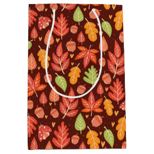 Fall Autumn Leaves Medium Gift Bag