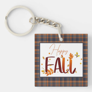 Fall/Autumn/Leaves/Plaid Key Ring