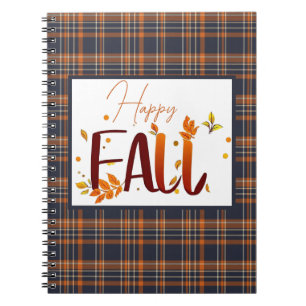 Fall/autumn/leaves/plaid Notebook