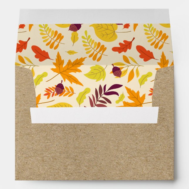 Fall Autumn Leaves Return Address Envelopes (Back (Bottom))