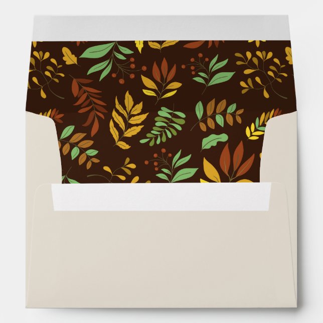 Fall Autumn Leaves Return Address Envelopes (Back (Bottom))
