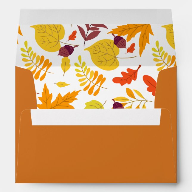 Fall Autumn Leaves Return Address Envelopes (Back (Bottom))