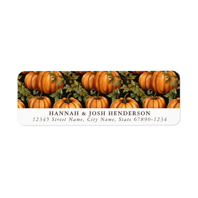 Fall Autumn Leaves Return Address Labels (Front)