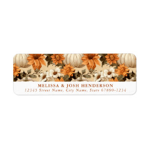 Fall Autumn Leaves Return Address Labels