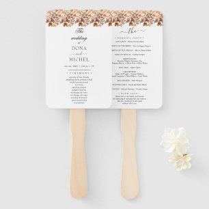 Fall Autumn Leaves Rustic Country Boho Wedding Hand Fan