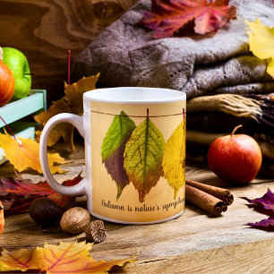 Fall Autumn Leaves Symphony Yellow Brown Red  Coffee Mug