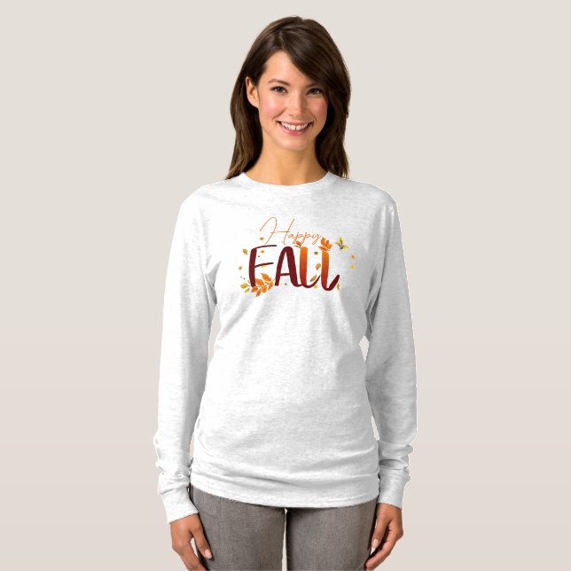 Fall/Autumn/Leaves  T-Shirt (Front Full)