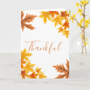 Fall Autumn Leaves Thanksgiving Centerpieces Card