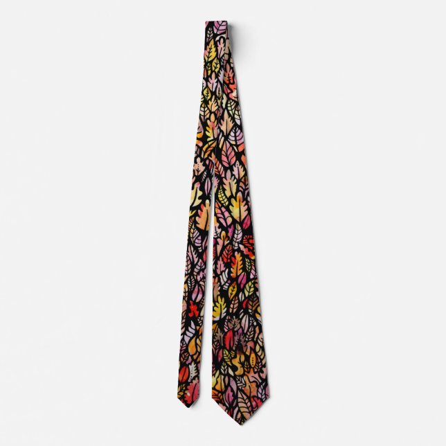 Fall Autumn Leaves  Tie (Back)