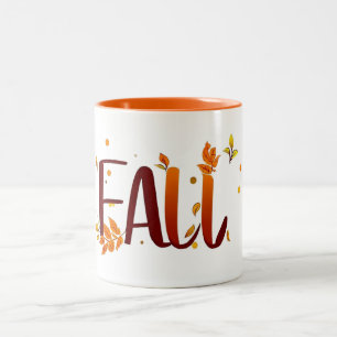 Fall/Autumn/Leaves  Two-Tone Coffee Mug