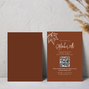 Fall Autumn Leaves Wedding RSVP QR Code