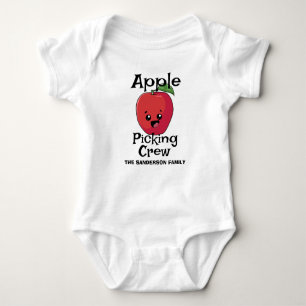 Fall Autumn Matching Family Apple Picking Crew Baby Bodysuit