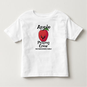 Fall Autumn Matching Family Apple Picking Crew Toddler T-Shirt