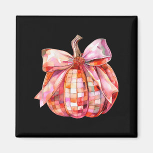 Fall Autumn Nk And Orange Disco Ball Pumpkin Hallo Magnet