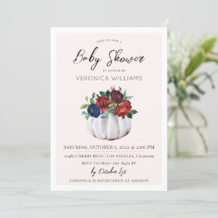 Fall Autumn Pumpkin Baby Shower Invitation
