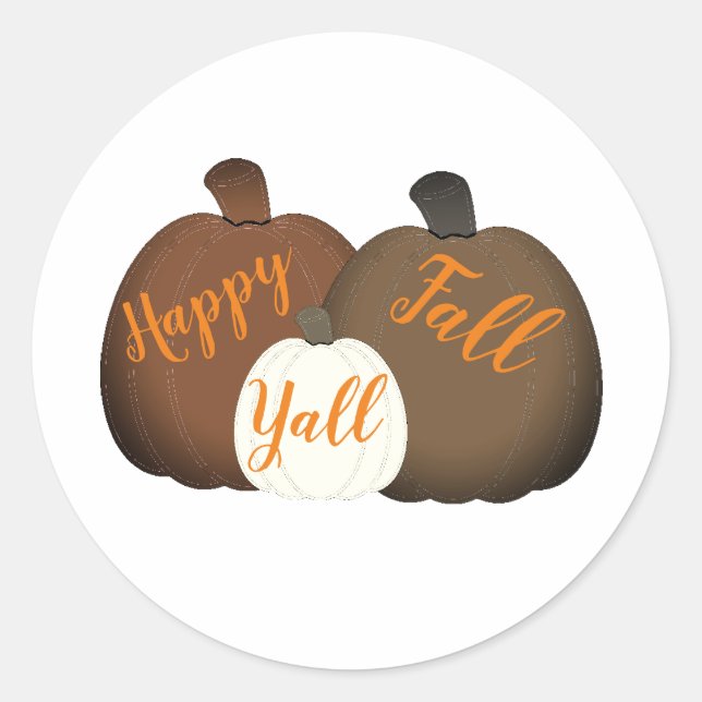 Fall/Autumn/Pumpkin    Classic Round Sticker (Front)