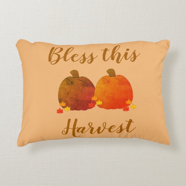 Fall/Autumn/Pumpkin  Decorative Cushion (Front)