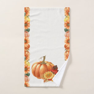 Fall Autumn Pumpkin Hand Towel