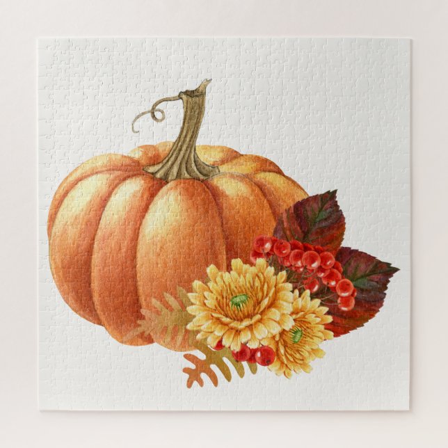 Fall Autumn Pumpkin Jigsaw Puzzle (Vertical)