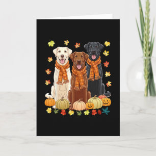 Fall Autumn Pumpkin Labrador Retriever Thanksgivin Card