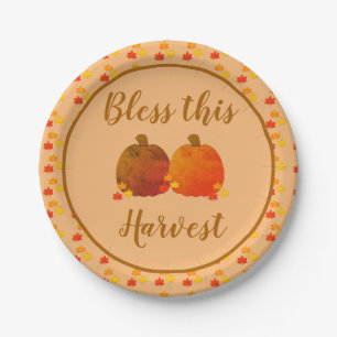 Fall/Autumn/Pumpkin Paper Plate
