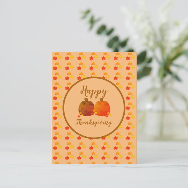 Fall/Autumn/Pumpkin   Postcard (Standing Front)