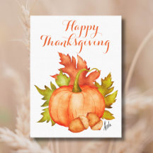 Fall Autumn Rustic Pumpkin Happy Thanksgiving 