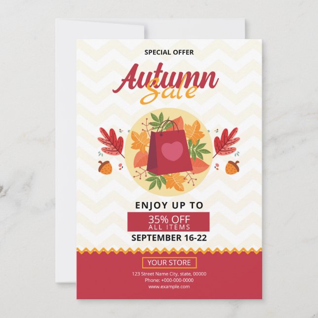 Fall / Autumn Sale Flyer Template (Front)
