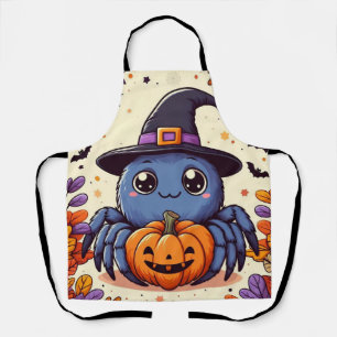 Fall/autumn/spider/witch/halloween Apron