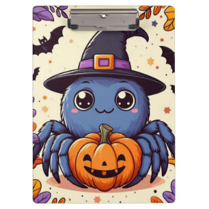 Fall/autumn/spider/witch/halloween Clipboard