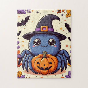 Fall/autumn/spider/witch/halloween Jigsaw Puzzle