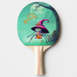 Fall/autumn/spider/witch/halloween Ping Pong Paddle