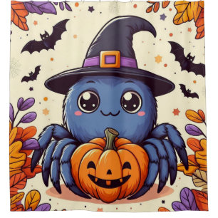 Fall/autumn/spider/witch/halloween Shower Curtain