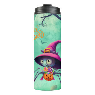 Fall/autumn/spider/witch/halloween Thermal Tumbler
