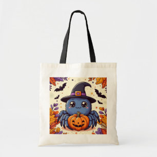 Fall/autumn/spider/witch/halloween Tote Bag