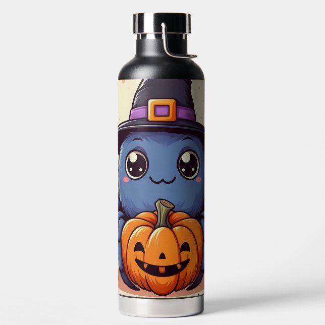 Fall/autumn/spider/witch/halloween Water Bottle (Left)