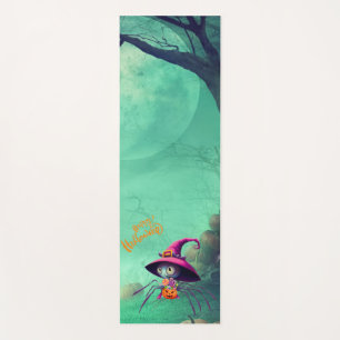 Fall/autumn/spider/witch/halloween Yoga Mat