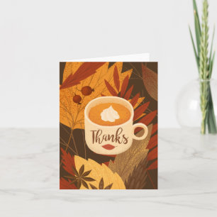 Fall Autumn Thank You Greeting Card