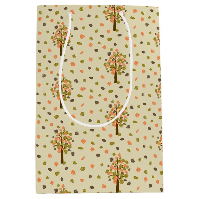 Fall Autumn trees Medium Gift Bag (Front)