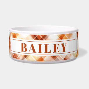 Fall Autumn Watercolor Orange Plaid Personalised