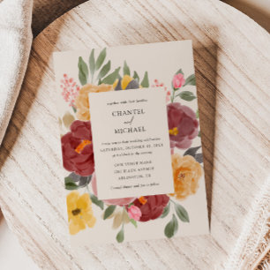 Fall Autumn Wedding   Invitation