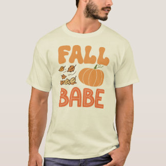 Fall Babe Retro Autumn Pumpkin Spice Coquette Aest T-Shirt