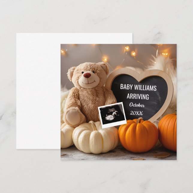 Fall Baby Announcement for Social Media (Front/Back)