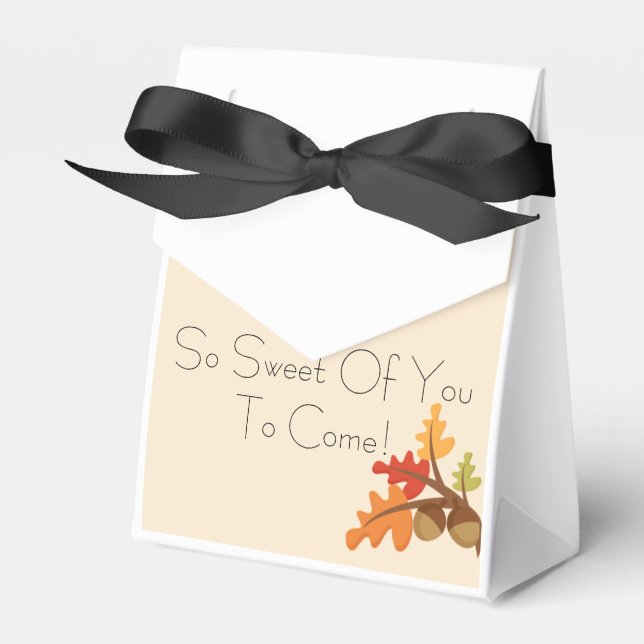Fall Baby Favour Boxes! Box (Front Side)