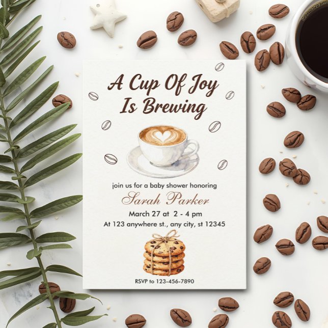 Fall Baby is Brewing Coffee Baby Shower Invitation (Creator Uploaded)